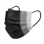 Black face mask SBPP fabric pure color medical disposable black face mask