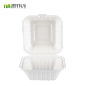 Wholesale Sugarcane Square Burger Clam Meal Box from china suppliers