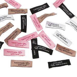 Wholesale Custom Garment Tags And Labels , Folded Clothing Woven Labels from china suppliers