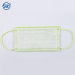 Disposable Medical / Surgical Face Mask Respirator Fresh Green Cotton Ear Loops