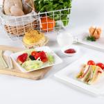 wholesale disposable pulp fiber fancy food lunch plate bamboo