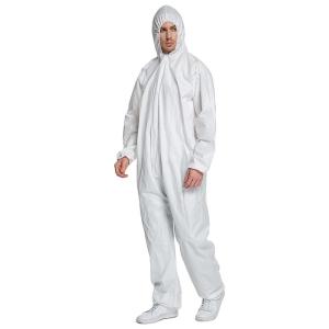 Wholesale Micro-porous film coverall non woven clothing hooded disposable coverall from china suppliers
