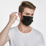 Black face mask SBPP fabric pure color medical disposable black face mask