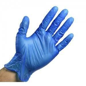 Wholesale Disposable Medical Examination Gloves Blue Vinyl Gloves Lightly Powdered from china suppliers
