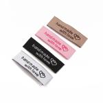 Folded Woven Neck Garment Tags And Labels For Clothes Accessories