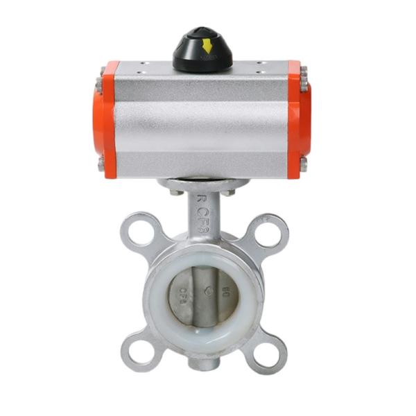Wafer Ductile Cast Iron Series Pneumatic Centerline Butterfly Valve Normal