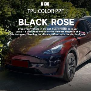Wholesale K136 Black Rose TPU Color Car Paint Protection Film Vinyl Wrap Sticker from china suppliers