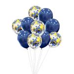 10pcs Latex Balloons Mixed 12inch Confetti Chrome Gold Navy Balloons Bachelorett