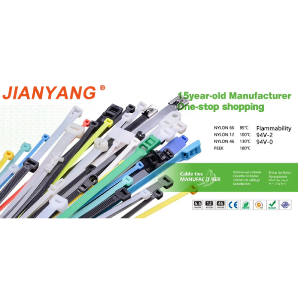Factory Cable Wires Wraps Straps Zip Tie Nylon Cable Ties