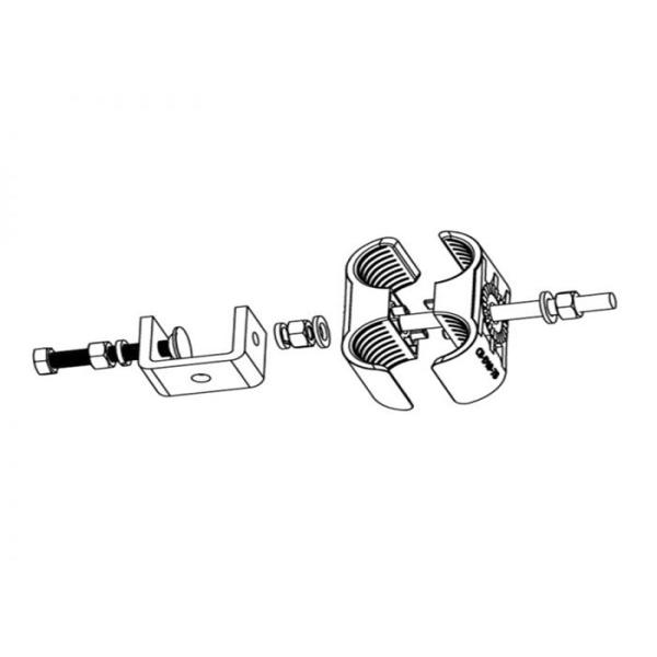 Wind Loaded Feeder Cable Clamp , 7 / 8 In Hanger Two / Four Ways Tower Cable Clamps