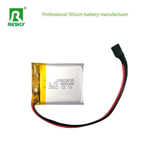 603035 Lithium Polymer Battery Cell 3.7V 600mAh Rechargeable Li-Polymer