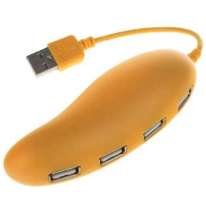 Wholesale Gift Yellow Mango Shape Usb 2.0 4 Port Mini Hub Hi Speed from china suppliers