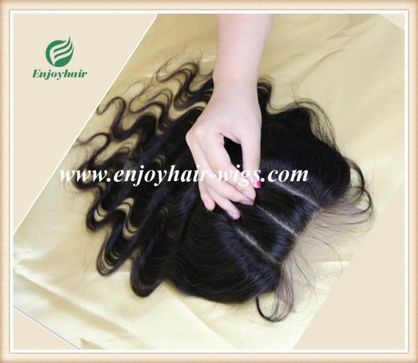 Lace top closure 4''x4'' ,brazilian virgin hair natural color body wave 10''-24'