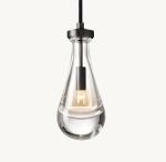Nickel / Brass / Bronze Suspended Kitchen Rain Glass Pendant Lighting