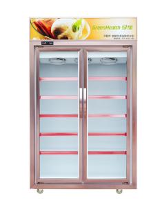 Wholesale 1250L 2 Glass Door Commercial Freezer With Five Layer Shelves Environmental Protection from china suppliers