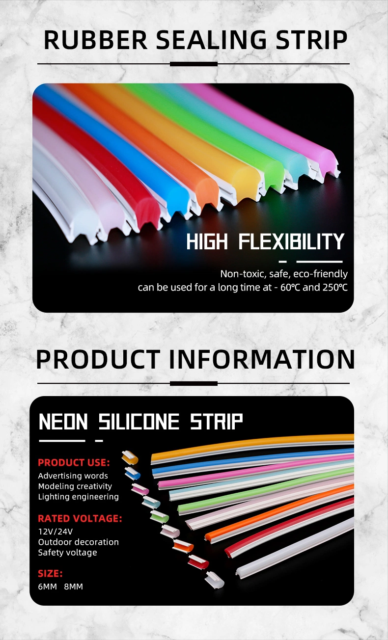 50000 Hours Lifespan Red Blue Red LED Neon Strip Light for Gaming Room Waterproof Flex