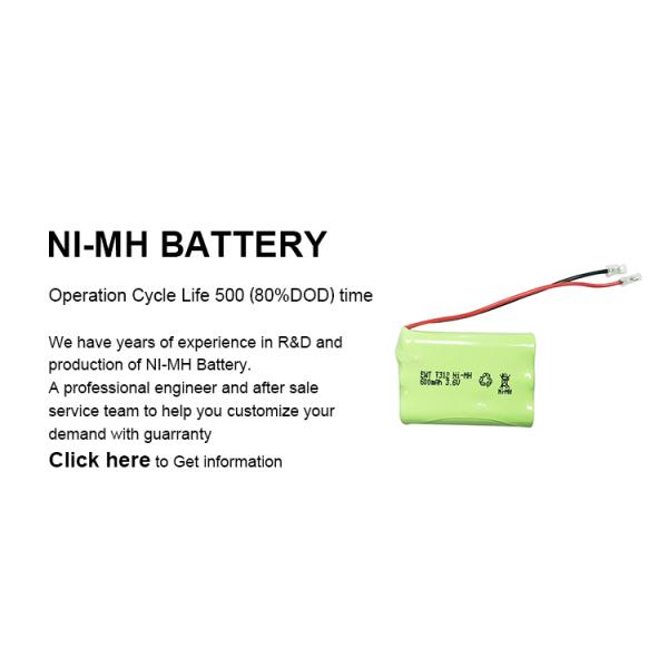 3.6v Nickel Rechargeable Battery 600mah 700mah 800mah Nimh Aaa Battery Pack