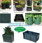 Black green square non woven potato plant garden grow bags with handle,5 Gallon