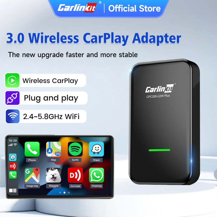 High Sensitivity Wired Carplay To Wireless Carplay Converter U2W Built In 5G Smart Chip