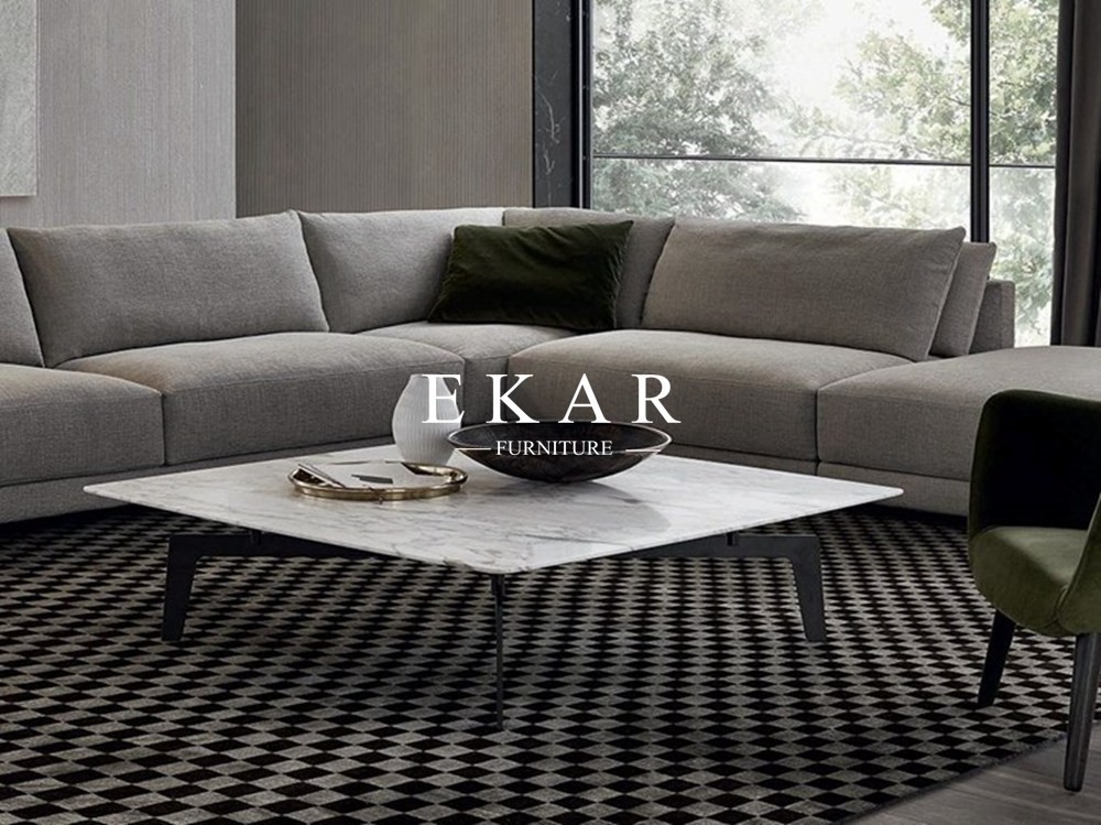 Living Room Furniture Modern Metal Leg Marble Coffee Table ZZ-ZC1720A
