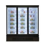 Fan Cooling Commercial Upright Glass Door Freezer With Frost Free Defrost