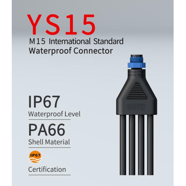 PG Series IP67 10A 300V Y Shaped Electrical Connector