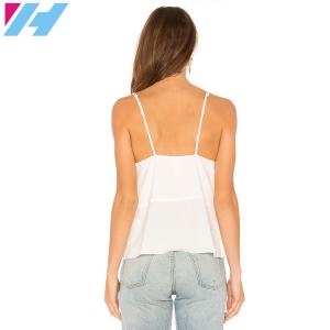 China 2018 New Fashion V-neck Blouse Chiffon Cami Tank Top for Womens on sale