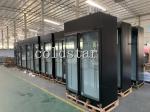 Supermarket Glass Door Freezer Ice Cream Upright Display Case