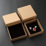 Customized Size Custom Necklace Bracelet Ring Earring Kraft Paper Box for