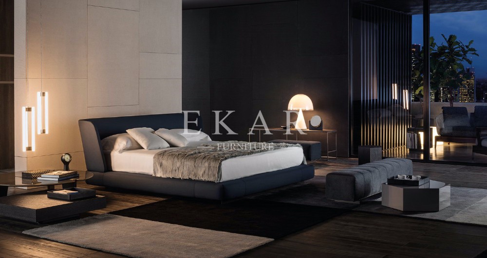 Bed Design Furniture Wooden Fabric 1.8M Bed ZZ-BD001