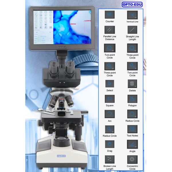 Portable 1600x Magnification 2.0x2.0um Digital Lcd Microscope