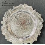 Cheap Wedding Decoration Supplies Acrylic Gold Charger Plate Wedding Plastic