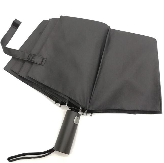 3 Folds 10 Ribs Windproof Fiberglass Frame Umbrella for Men