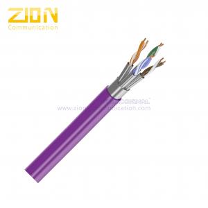 Wholesale F / FTP CAT 6A BC PVC CMR CAT6A Cable Computer Network Cable In Gray Jacket from china suppliers