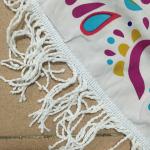 New Beach Cover Up Round Tassel Cotton Pareo Beach Coverup Beach Mat Shawl Yoga
