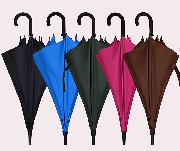 Diameter 105CM RPET Pongee Solid Color Umbrella