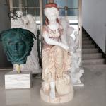 Sitting Woman Marble Statues Stone Greek Lady Sculpture Life Size Garden