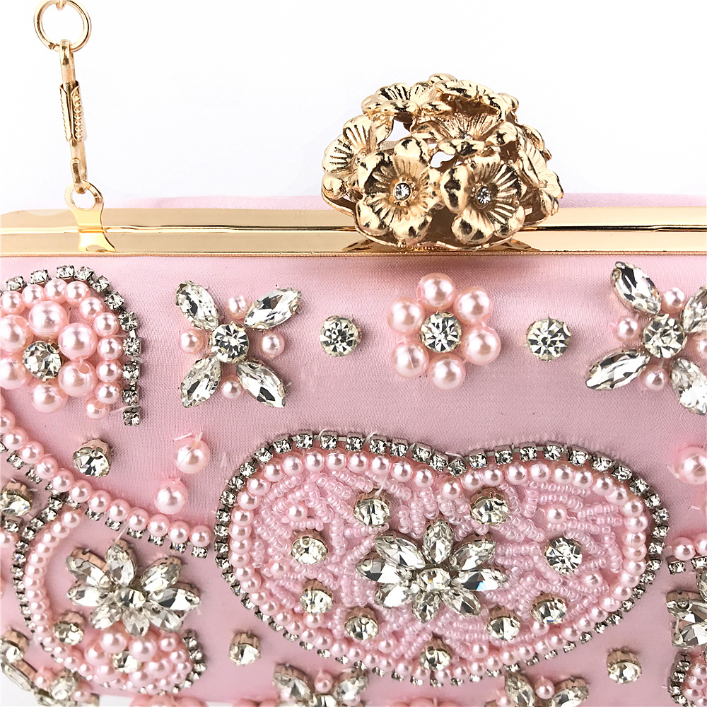 Luxurious 20*6*11.5CM Rhinestone Embroidered Diamond Clutch Bag for Elegant Evenings