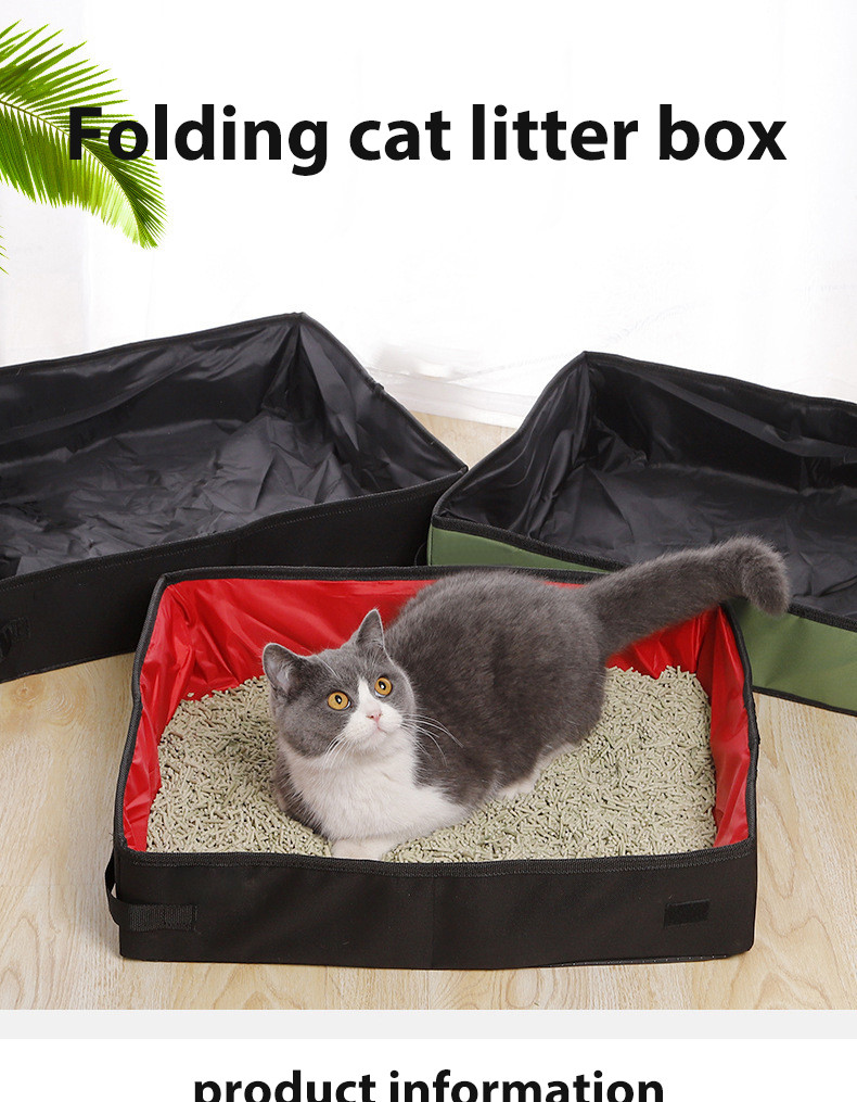 Four Seasons Universal Kennel Cat Toilet Waterproof Oxford Cloth Foldable Cat Litter Box
