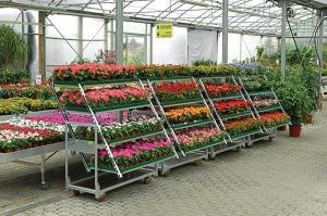 Wholesale 500kgs Danish Flower Trolley 3 Shelves Outdoor Plant Cart With Wheels from china suppliers
