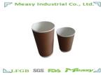 Heat Insulation Hot Paper Cups For Afternoon Tea Time , Customized Insulated