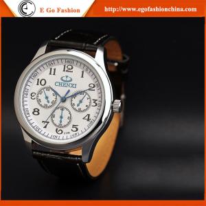 Wholesale 010B Fashion Jewelry Wholesale Stainless Steel Watches Leather Band Quartz Analog Watches from china suppliers