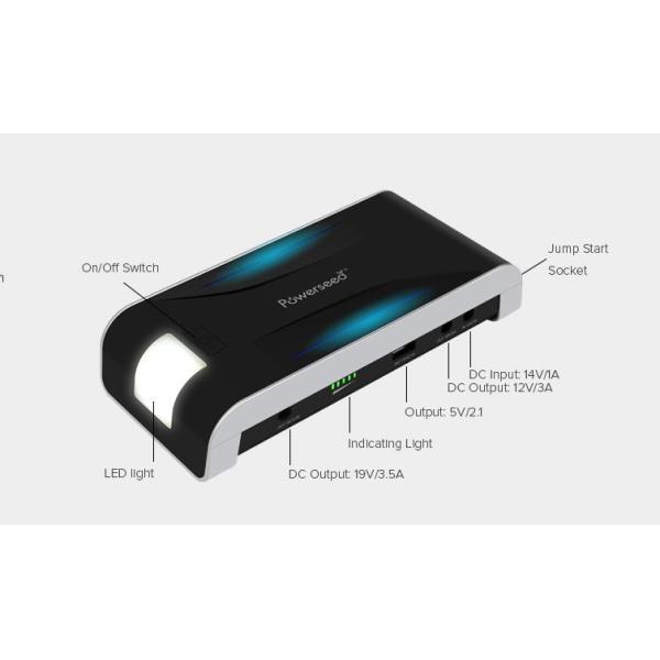 High Power 12V 13000mAh Rescuing Portable Car Jump Starter 183*82*37mm