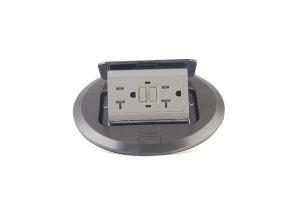 Wholesale Silver Polished Waterproof Floor Outlet , Duplex 20A Round Pop Up Outlet from china suppliers