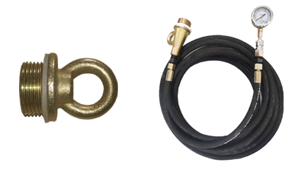 Inflatable pipe plug components detail