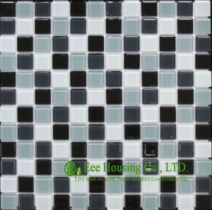 Wholesale 300mm*300mm Glass Crystal Mosaic Tile for Kitchen/Bathroom wall, Mixed Dark Color from china suppliers