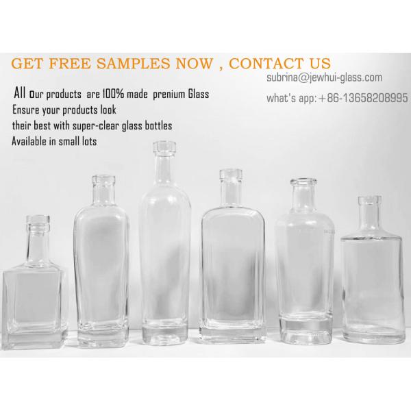 750ml Jersey Whiskey Glass Bottle -Customization, Super Flint Glass Bottle, American Rum