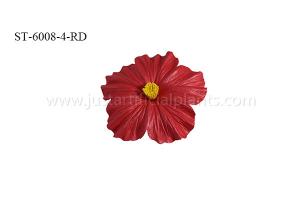 Wholesale Elegant Artificial Hibiscus Rosa - Sinersis 4 Inch Red Flower Eco Friendly from china suppliers