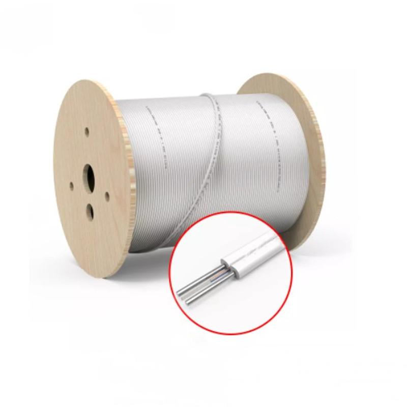 Indoor G657A2/G657A1 FTTH Drop Cable Fiber Optic Cable with 1-2 Core SC Connectors