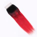 Straight 4x4 Lace Front Closure Virgin Remy 4x4 Brazilian Closure 9A / 10A Grade